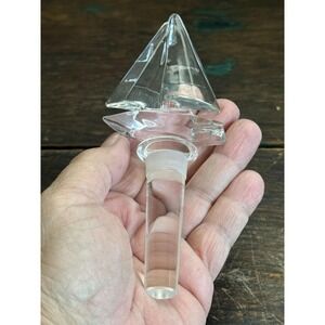 Mikasa Regatta Glass Crystal Sailboat Bottle Stopper